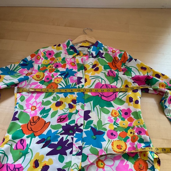 J Crew Collection 100% Silk Button Down-Size 12 - Picture 4 of 8